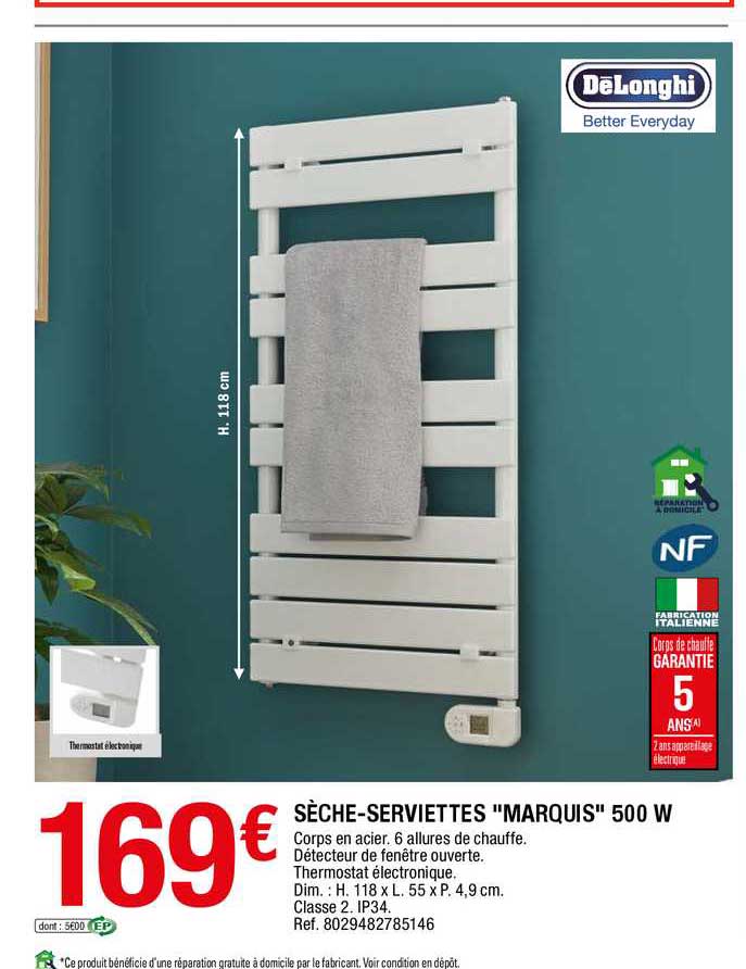 sèche-serviettes "maquis" 500 w