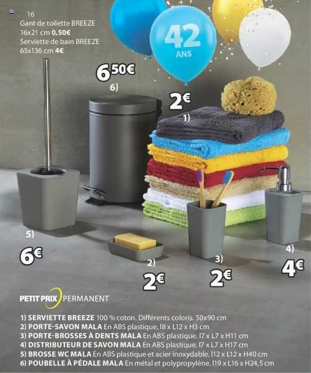 serviette breeze, porte-savon mala, porte-brosses à dents mala, distributeur de savon mala, brosse wc mala, poubelle à pédale mala