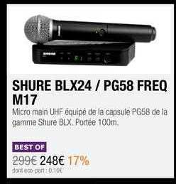 Shure Blx24 - Pg58 Freq M17