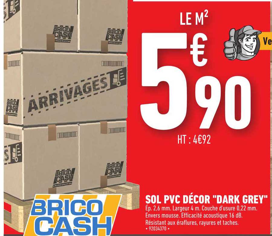 sol pvc décor "dark grey"