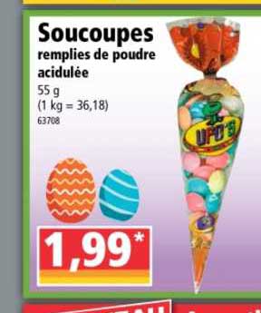 soucoupes remplie de poudre acidulée