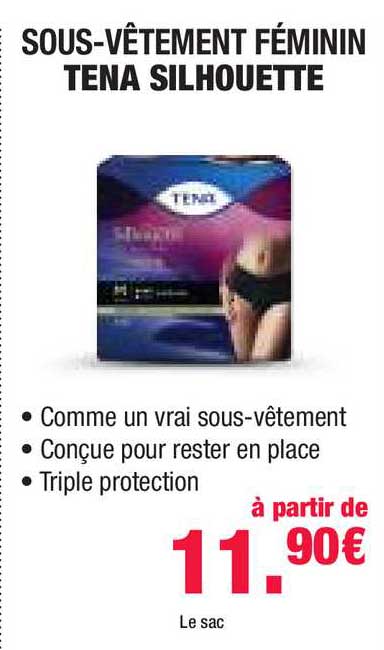 sous-vêtement féminin tena silhouette