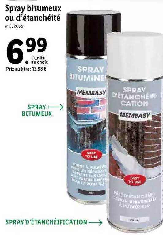 spray bitumeux ou d'étanchéité
