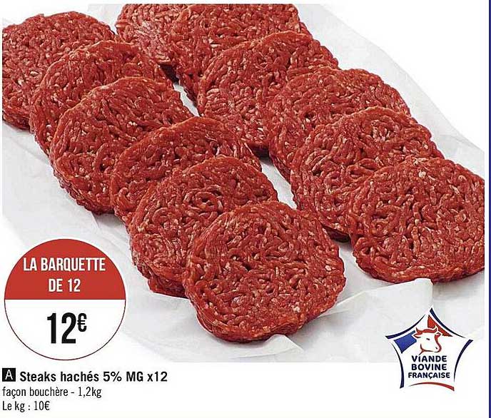 Steaks Hachés 5% Mg X12