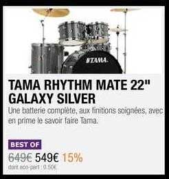 tama rhythm mate 22" galaxy silver best of