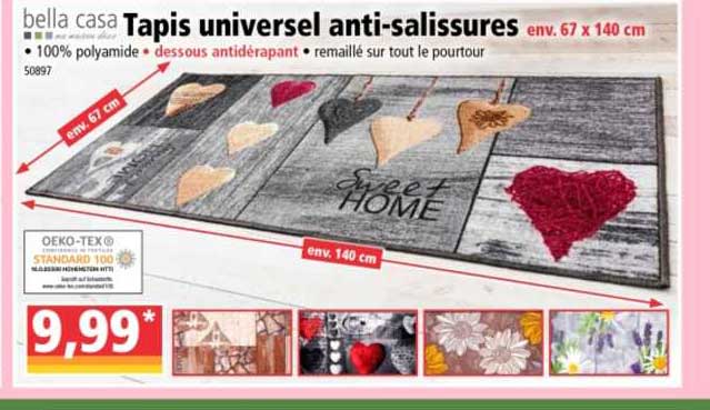 tapis universel anti-salissures bella casa