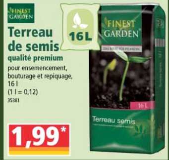 terreau de semis qualité premium finest garden