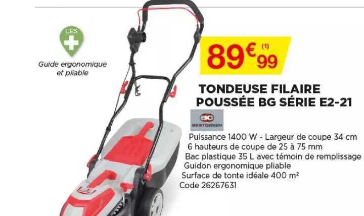 tondeuse filaire poussée bg série e2-21