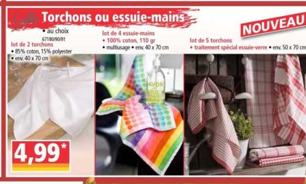 torchons ou essuie-mains