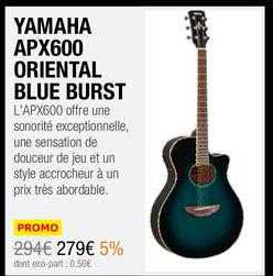 yamaha apx600 oriental blue burst