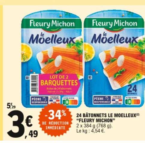 24 Bâtonnets Le Moelleux Fleury Michon -34% De Réduction Immédiate