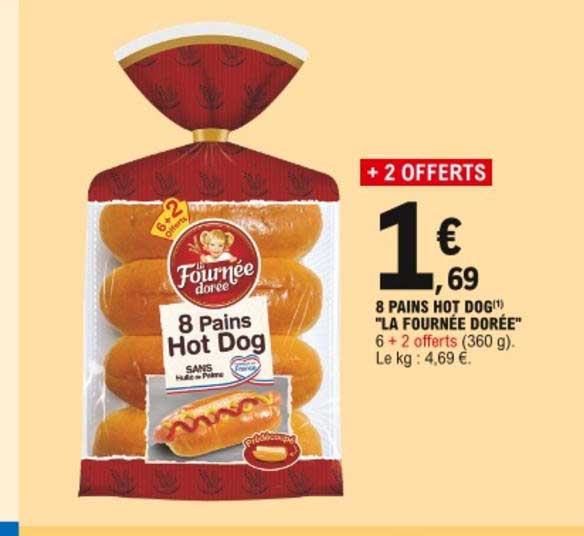8 Pains Hot Dog La Fournée Dorée
