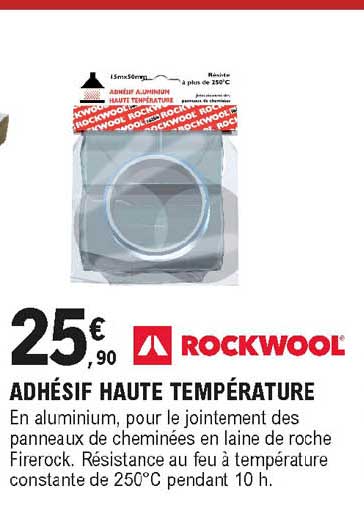 adhésif haute température rockwool
