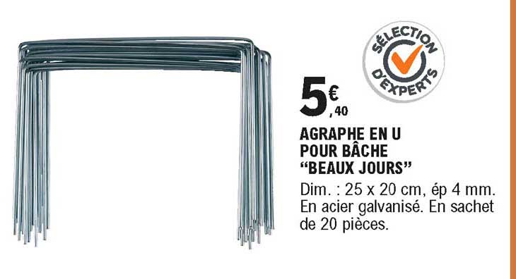 Agraphe En U Pour Bâche Beaux Jours