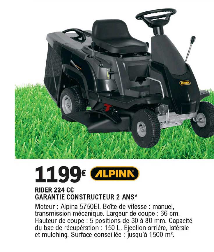 alpina rider 224 cc garantie constructeur 2 ans