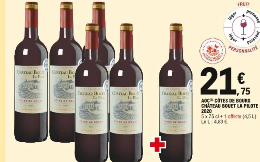 aoc côtes de bourg château bouet la pilote 2020