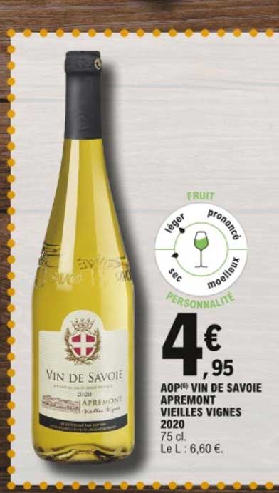 aop vin de savoie apremont vieilles vignes 2020