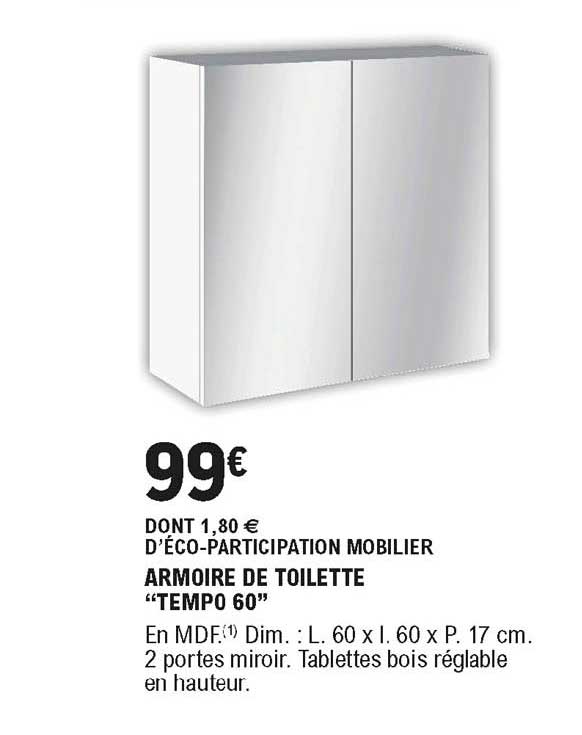Armoire De Toilette „tempo 60“