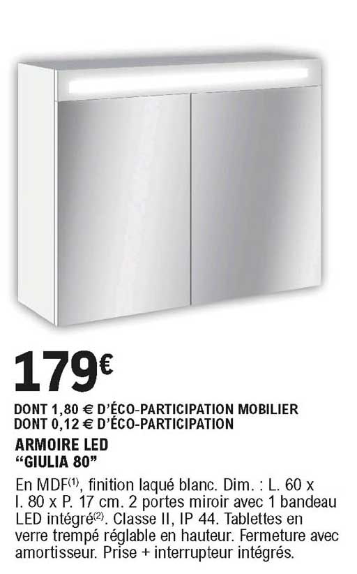 armoire led "giulia 80"