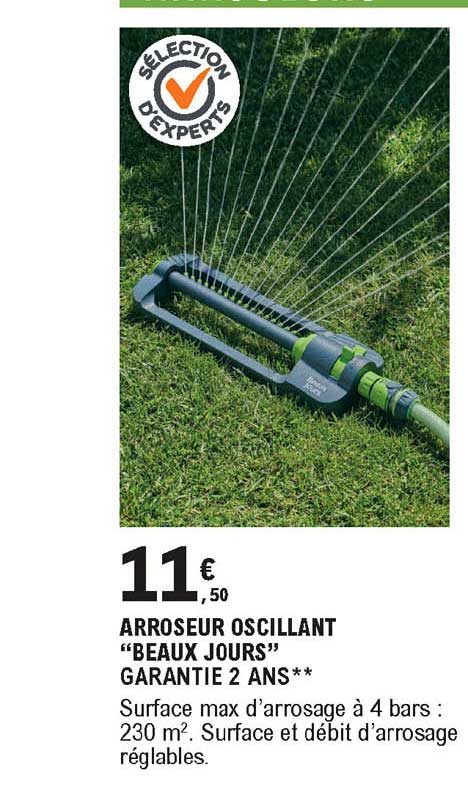 arroseur oscillant beaux jours