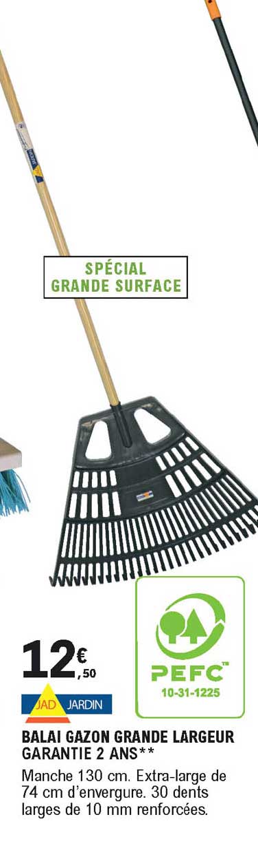 balai gazon grande largeur