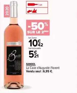bandol la cave d'augustin florent -50% sur le 2ème