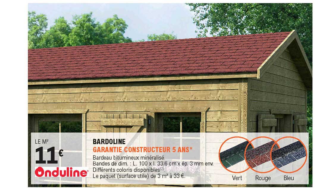 bardoline garantie onduline constructeur 10 ans