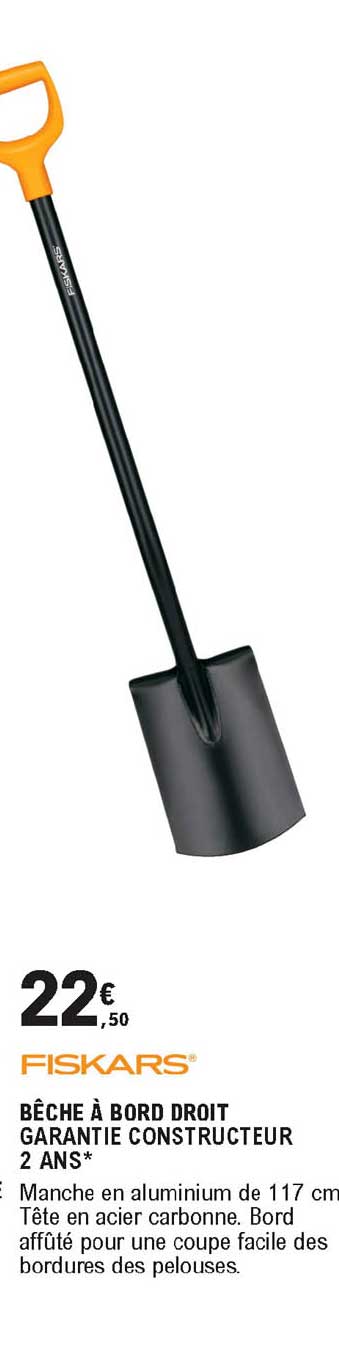 Bêche à Bord Droit Fiskars