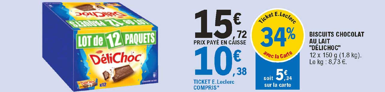 biscuits chocolat au lat délichoc