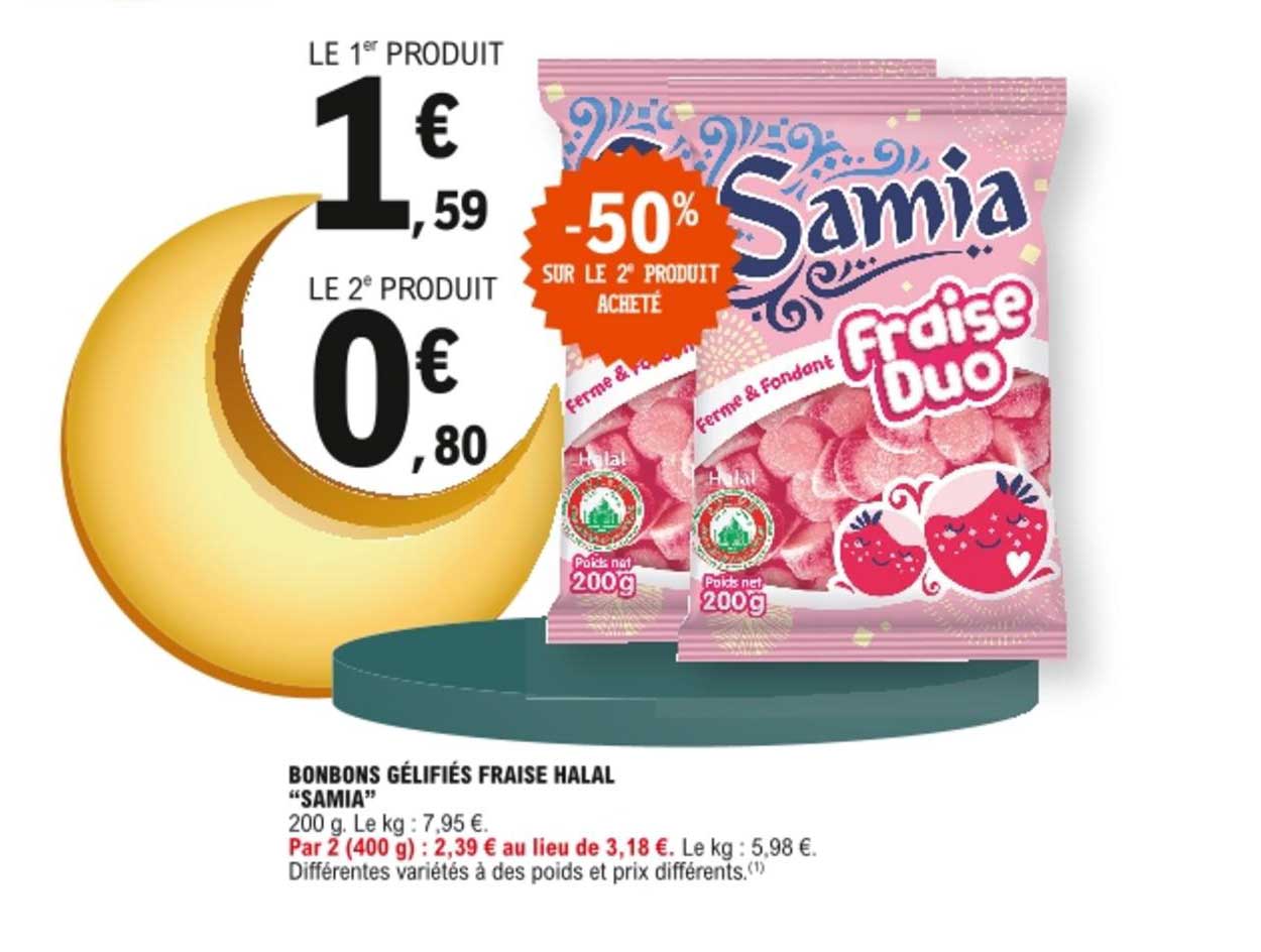 Bonbons Gélifiés Fraise Halal Samia