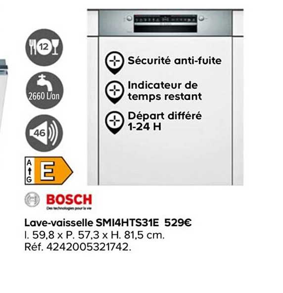 bosch lave-vaisselle smi4hts31e