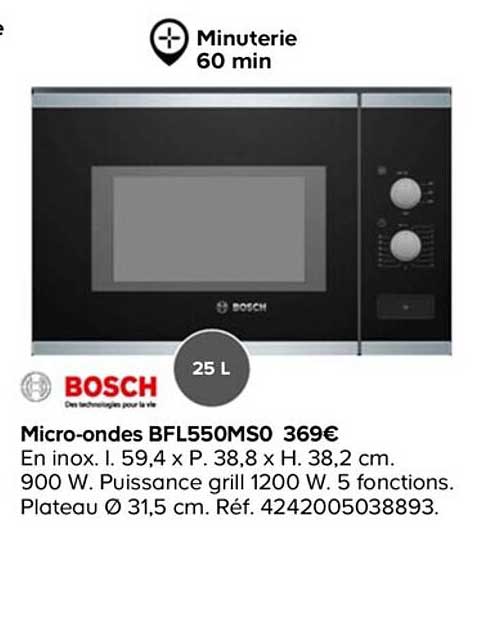 bosch micro-ondes bfl550ms0