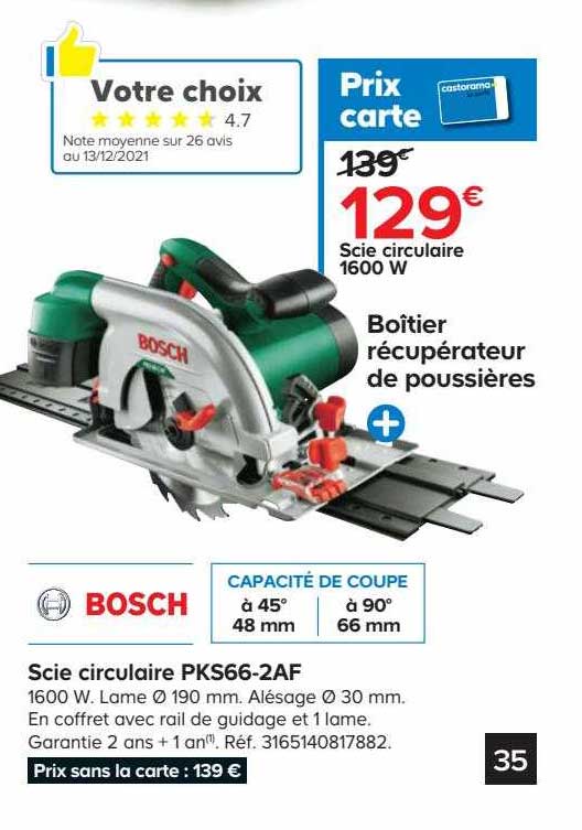Bosch Scie Circulaire Pks66-2af