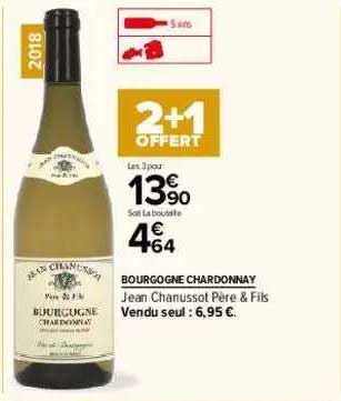 bourgogne chardonnay jean chanussot père & fils 2+1 offert