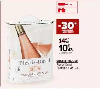 cabernet d'anjou plessis duval fontaine à vin -30% de remise immédiate