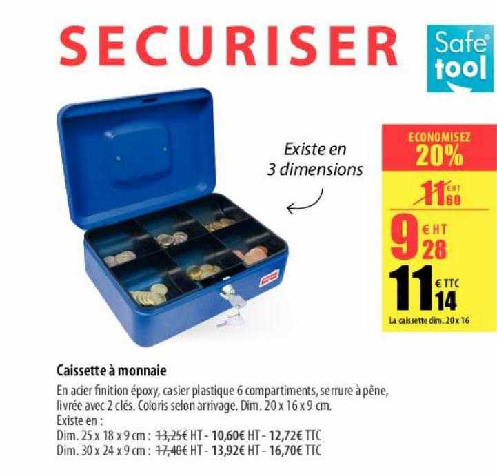 caissette à monnaie