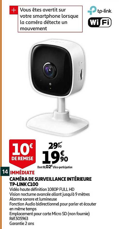 caméra de surveillance intérieure tp-link c100
