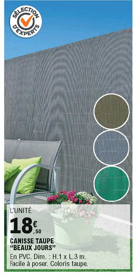 canisse taupe beaux jours