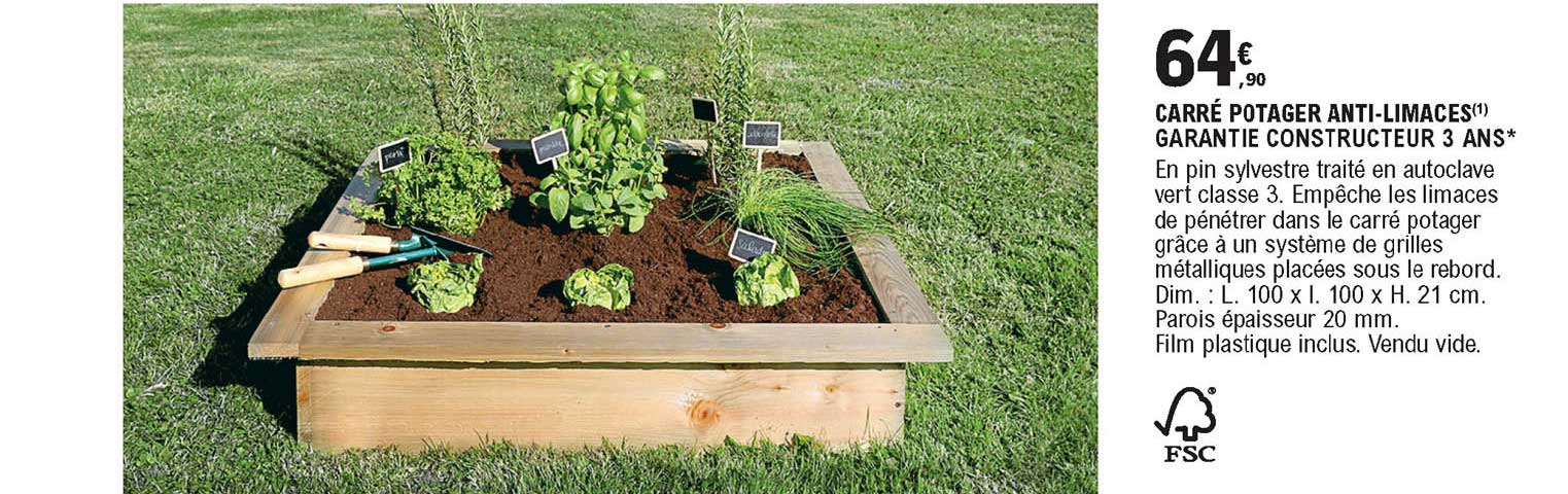 carré potager anti-limaces