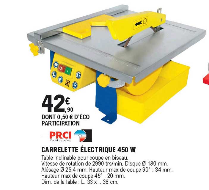 carrelette électrique 450 w prci
