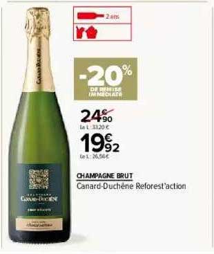 champagne brut canard-duchêne reforest'action -20% de remise immédiate
