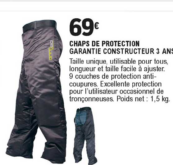 chaps de protection