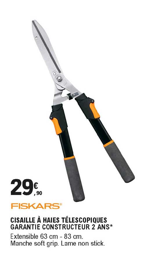 Cisaille à Haies Téléscopiques Fiskars