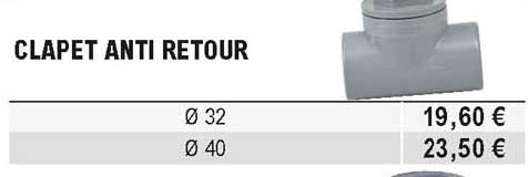clapet anti retour