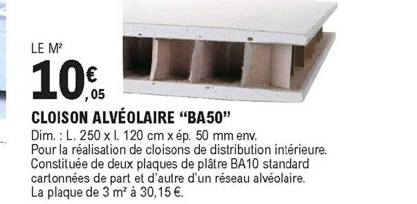 cloison alvéolaire "ba50"
