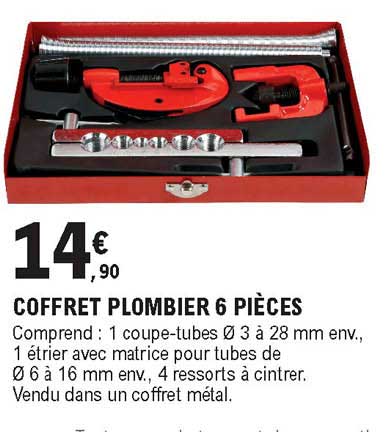 coffret plombier 6 pièces