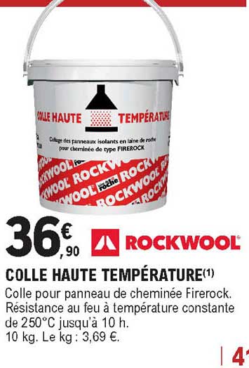 colle haute température rockwool