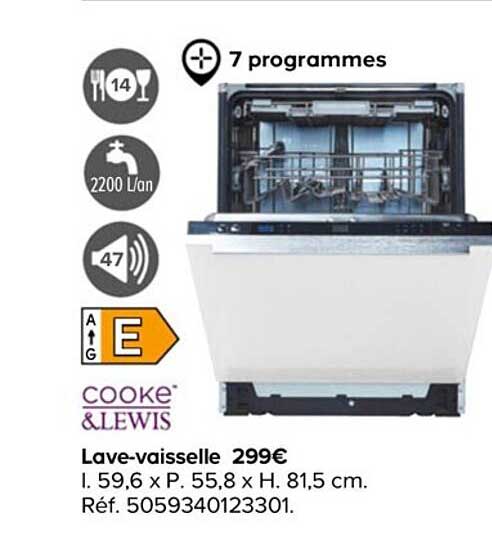 cooke & lewis lave-vaisselle