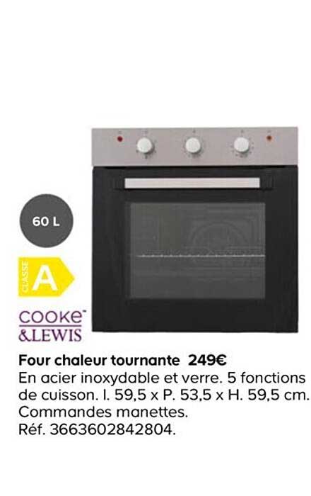 cooke&lewis four chaleur tournante