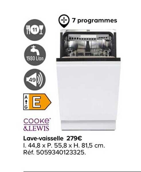 cooke&lewis lave-vaiselle